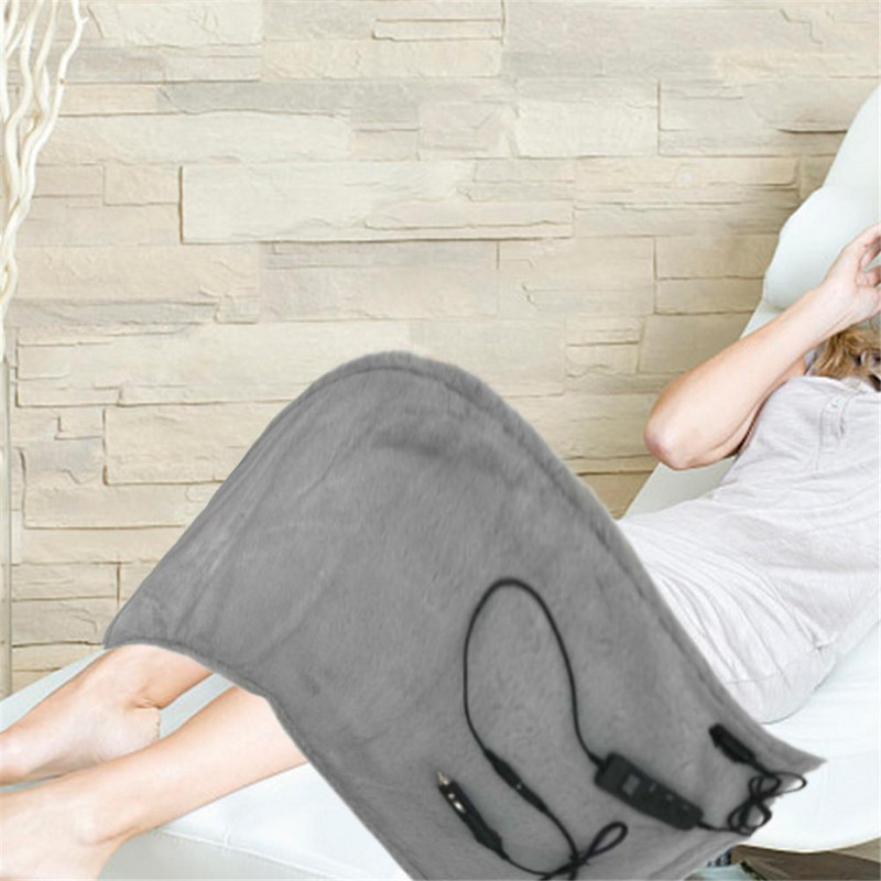 46cm X 80cm elektromos fűtőtakaró 12V elektromos fűtött autós teherautó utazási kordbársony puha meleg takaró #W0