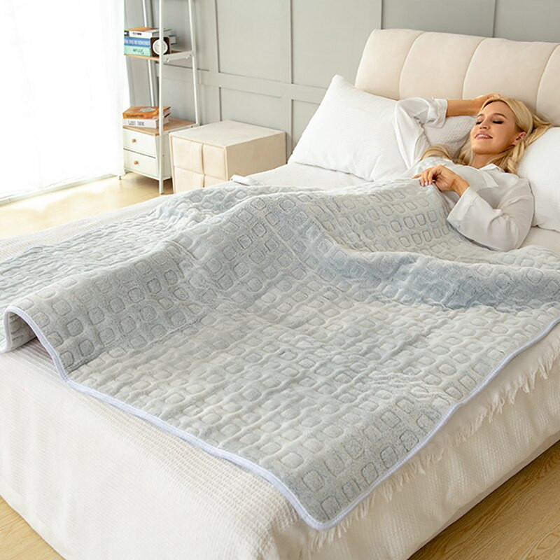 Pătură electrică de iarnă, lavabilă la mașină, cu un singur loc, cuvertură de încălzire, husă termică, pat încălzit, pătură Manta Termica, pături mai încălzite