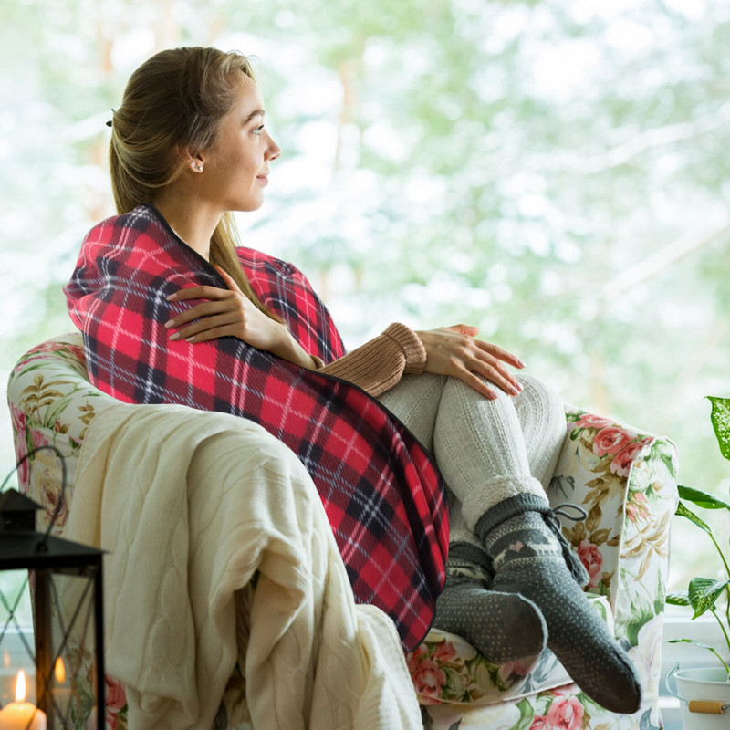 Elektrinė išmetimo antklodė USB šildomas kūno šildytuvas pailgintas praplatintas šiltas biuro antklodės greitai įkaistanti elektrinė antklodė 31 x 59 colių