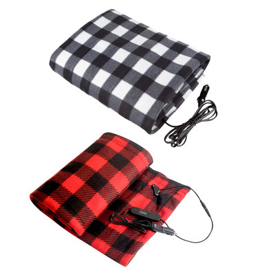 Одеяло за електрическа кола - 12-волтово отопляемо поларено одеяло за пътуване с патентован таймер за безопасност Отоплително одеяло с постоянна температура