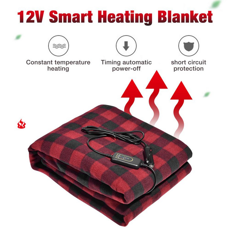 Grijaća deka 12V Električna 3 brzine Topla Grijana deka Auto Električna deka Deblji grijač Dvostruki grijač za tijelo 145x110cm