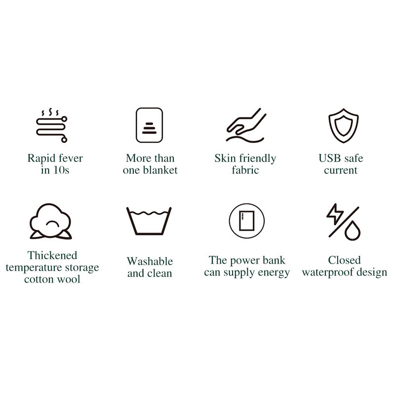 Pătură electrică Usb Încălzitor de pat cald Termostat Saltea electrică Pătură moale de încălzire Încălzitor Covor Covor Outils de birou