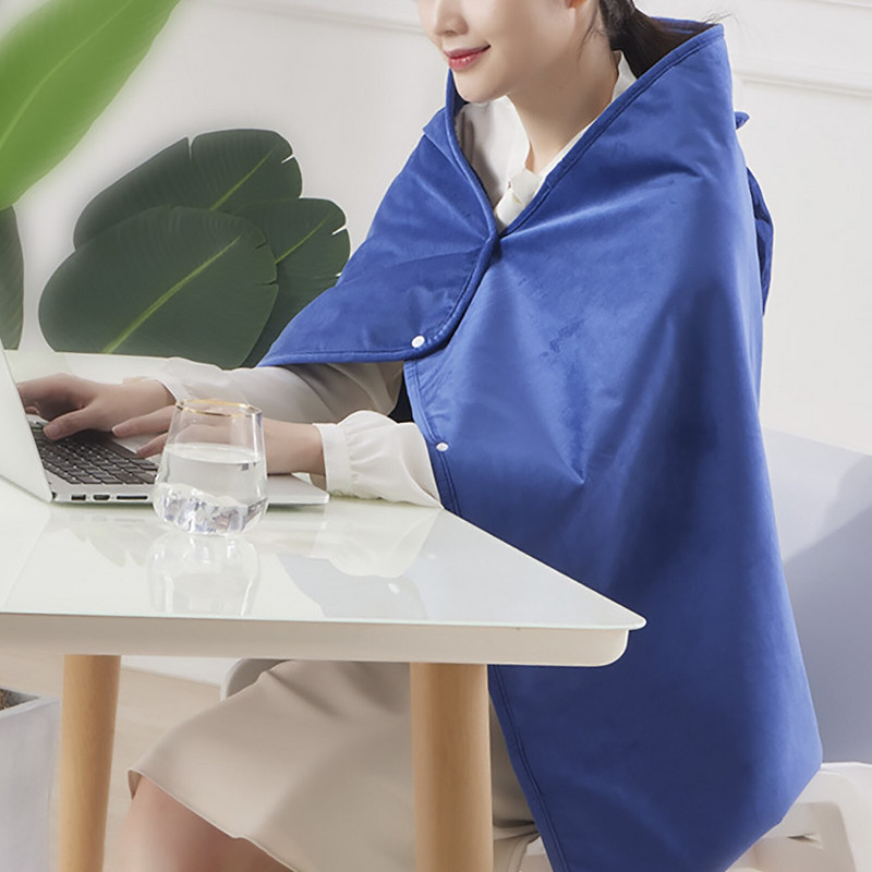 Elektrická vyhrievacia podložka s USB s ohrievačom rúk, šál, elektrické prikrývky, zimné teplé malé prikrývky na kancelársku pohovku, zdriemnutie si