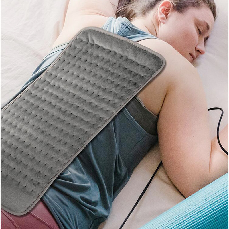 Elektrické vyhrievacie podložky, ohrievač, úľava od bolesti chrbta a kŕčov, automatické vypnutie, JP červená vyhrievacia podložka, deka, krk, rameno, bolesť chrbta