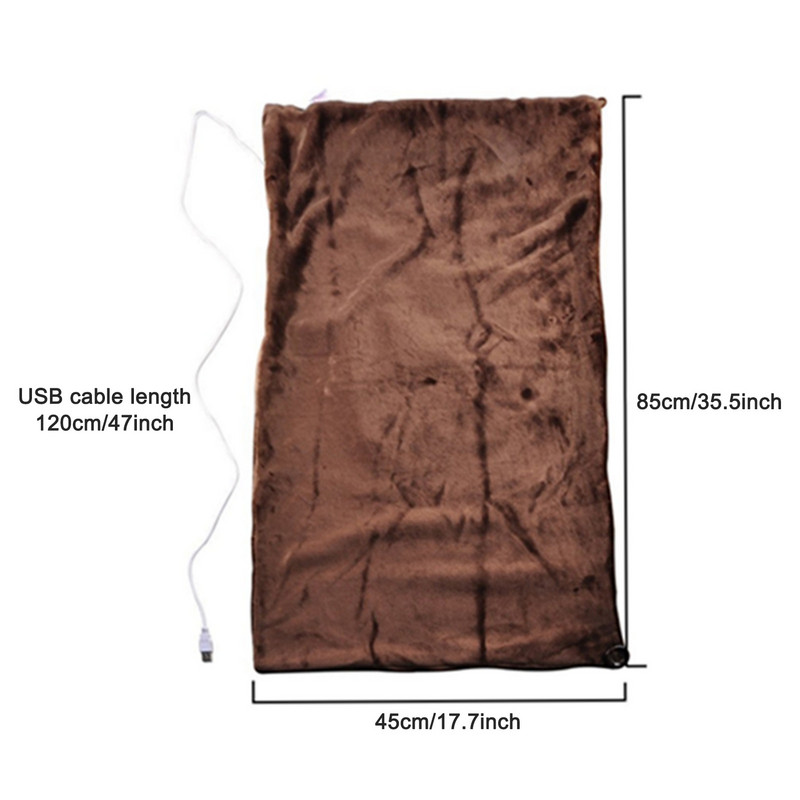 Vyhrievaná šatka, elektrická vyhrievacia deka, ohrievač tela s USB napájaním, vankúš na sedadlo, zimný plyšový vyhrievaný teplý šál do auta, kancelárie, domácnosti