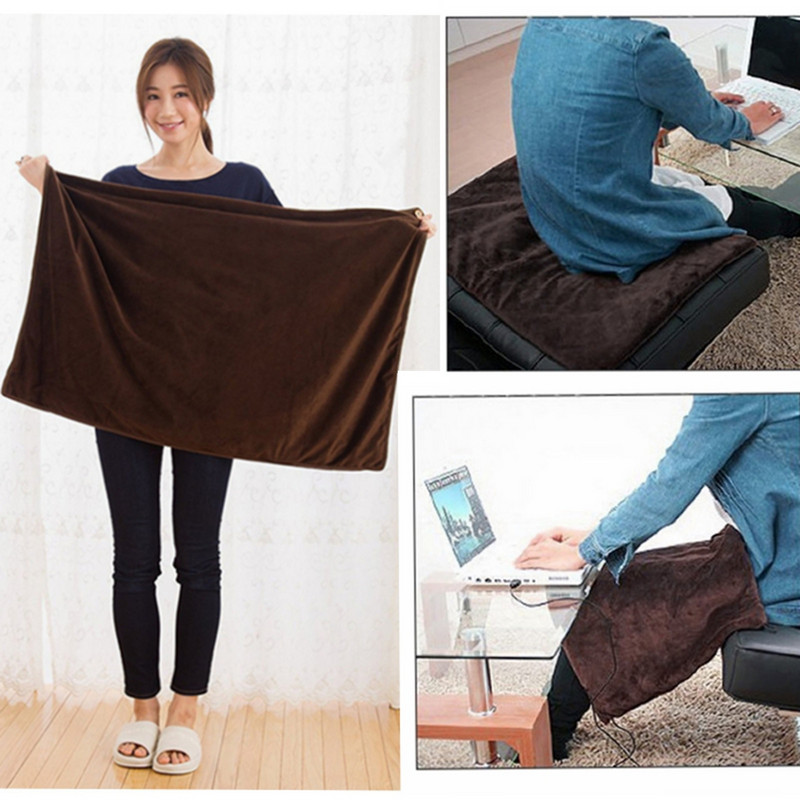 Vyhrievaná šatka, elektrická vyhrievacia deka, ohrievač tela s USB napájaním, vankúš na sedadlo, zimný plyšový vyhrievaný teplý šál do auta, kancelárie, domácnosti