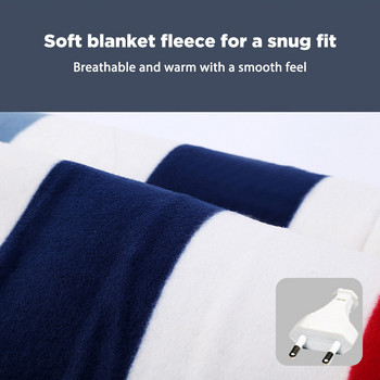 Ηλεκτρική κουβέρτα θέρμανσης Fleece Ριγέ Ηλεκτρικό φύλλο 9 Gears Ρυθμιζόμενο Ηλεκτρικό κάλυμμα κουβέρτας για τον χειμώνα