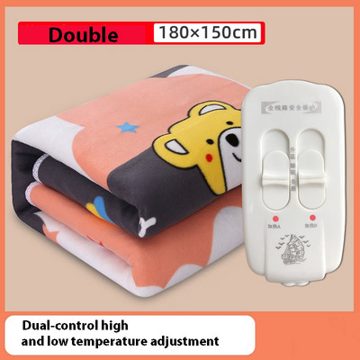 Elektrická deka, hrubší ohrievač, dvojitý ohrievač tela, 150 * 120 cm, vyhrievaná deka, termostat, vykurovacie elektrické deky do postelí