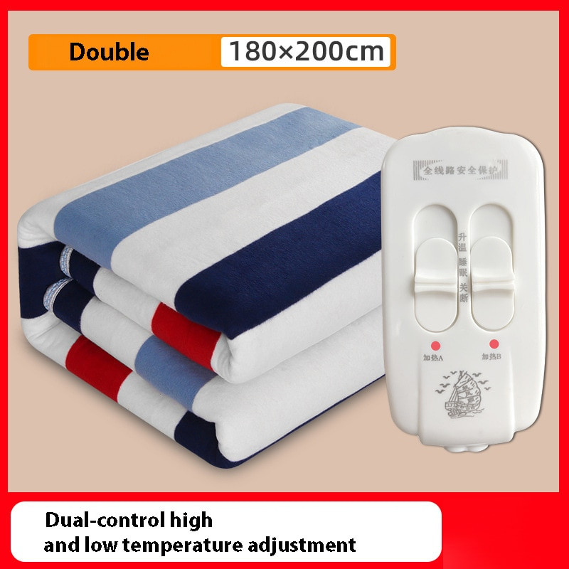 Elektrická deka, hrubší ohrievač, dvojitý ohrievač tela, 150 * 120 cm, vyhrievaná deka, termostat, vykurovacie elektrické deky do postelí