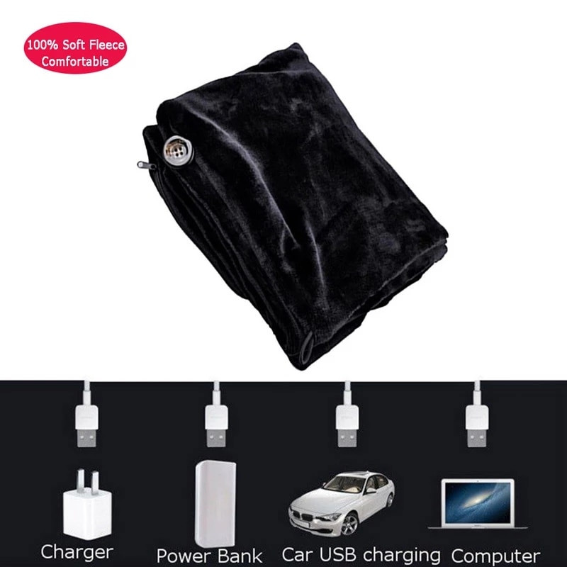 USB teplá elektrická vykurovacia šatka Mäkká teplá fleecová vykurovacia podložka pre domácu kanceláriu Zimné teplé elektrické prikrývky na krk a ramená