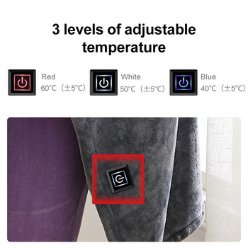 USB нагревателен шал Мобилно захранвано фланелено електрическо одеяло Домашно затоплящо електрическо одеяло за топлина на открито и закрито