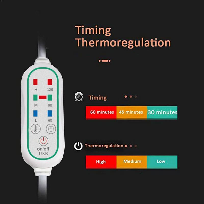 Elektrická vyhrievacia šatka, prateľná s funkciou časovania, vyhrievaná deka na krk a chrbát, nastaviteľná teplota