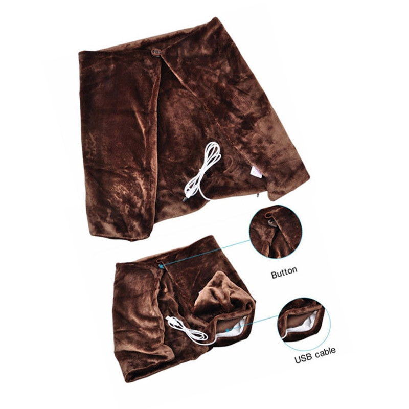 2021 USB teplá elektrická vykurovacia šatka z mäkkej teplej fleecovej vykurovacej podložky do domácej kancelárie, zimné teplé elektrické prikrývky na krk a ramená