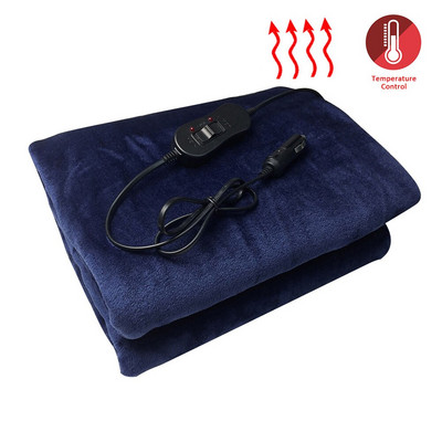 12V auto elektrická vyhrievaná deka Mat Grid úsporná teplá jeseň/zima auto elektrická vyhrievacia deka sivá modrá