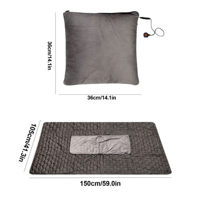 Pătură electrică de iarnă Pătură de încălzire, lavabilă la mașină, pătură moale și confortabilă, cu încălzire rapidă pentru camping