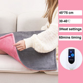 45x75cm 220V zimná elektrická deka hrubší ohrievač dvojitý ohrievač tela vyhrievaná deka termostat elektrické vyhrievacie deky