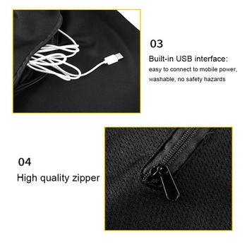 160*60cm USB Θερμαινόμενο περιτύλιγμα σάλι 3 Θερμοκαθαριστή Αποσπώμενη κουβέρτα ριχτάρι για καναπέ γραφείου