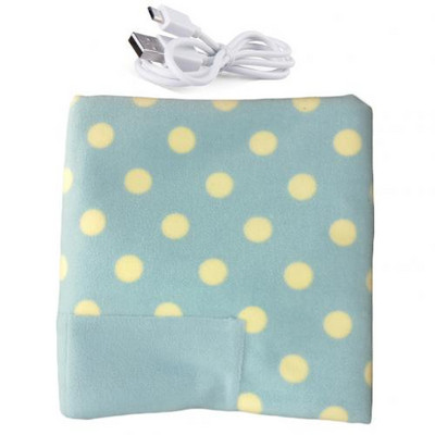 Horúca 880x650mm domáca USB nabíjateľná elektrická vykurovacia teplá mäkká deka chránič kolien domáca kancelária s vreckom