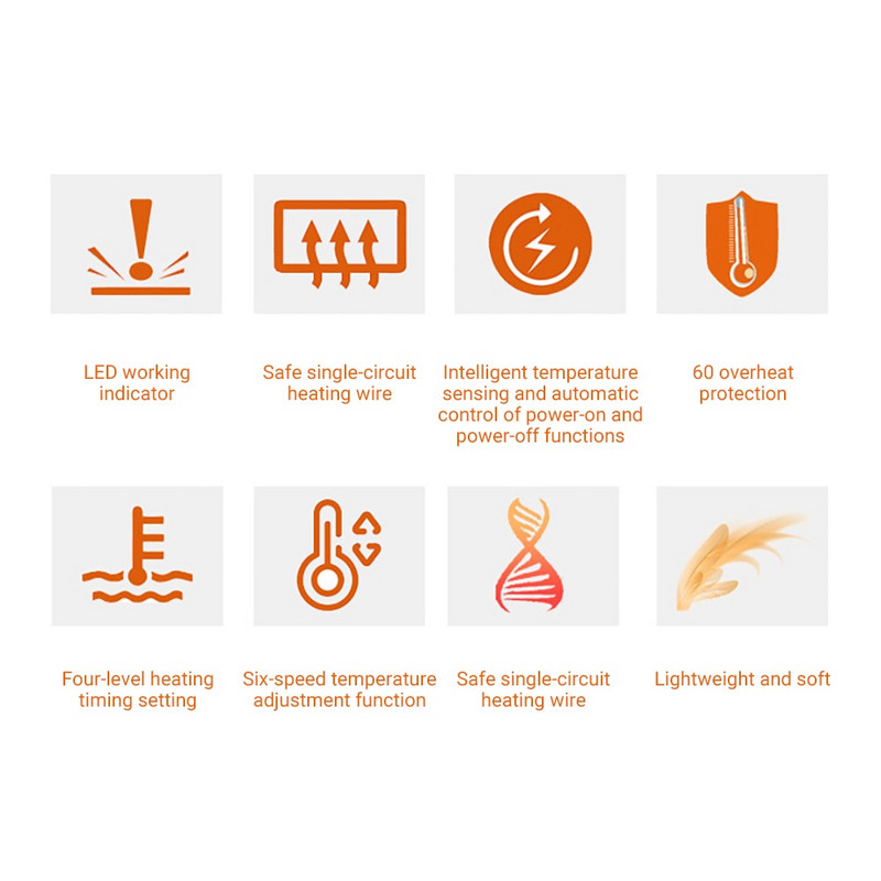 Elektrická deka, ochrana pred prehriatím, vykurovací šál, horúci kompres, fyzioterapia, rameno, chrbát, udržiavanie tepla, kĺb, úľava od bolesti krčnej chrbtice