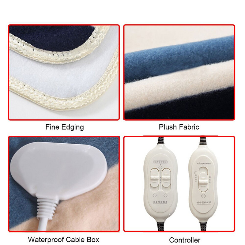 Elektrická deka s dvojitým telom 220 V 150 * 180 cm Manta vyhrievaná deka vyhrievací koberec pre zimné produkty