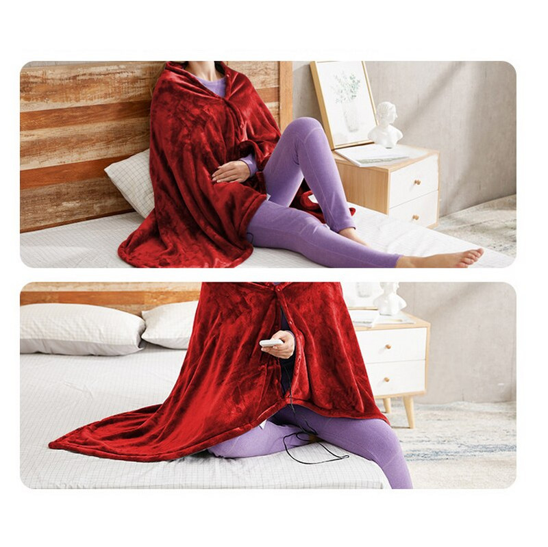 2021 téli új fűtött, meleg kendős köpeny takaró Szuperpuha korall flanel elektromos fűthető takaró