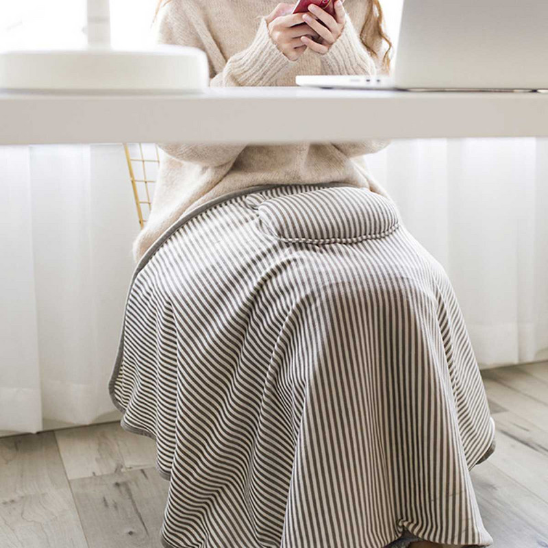 Elektrická USB vyhrievacia deka, zimná ohrievacia deka, prenosná mäkká berberská flísová deka, ohrievač kolien do kancelárie