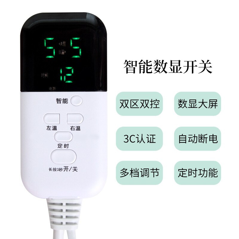 Zimná veľká elektrická deka vyhrievaná posteľ Dvojitá vyhrievaná elektrická deka sivá antistatická Cobertor Casal ohrievač deky WT5DRT