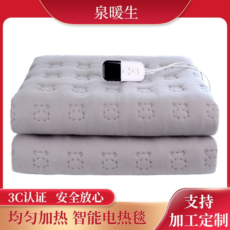 Zimná veľká elektrická deka vyhrievaná posteľ Dvojitá vyhrievaná elektrická deka sivá antistatická Cobertor Casal ohrievač deky WT5DRT