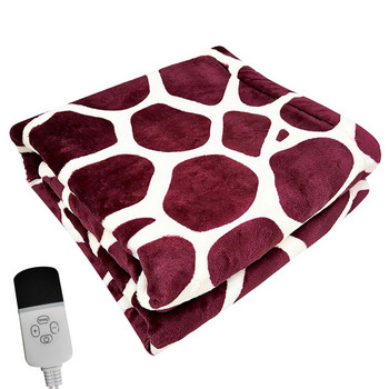 Меко плюшено преносимо електрическо одеяло за разтегателен диван Настройки на таймера Автомобилни електрически одеяла Нагревателна подложка Шал Зимна топла постелка за къмпинг