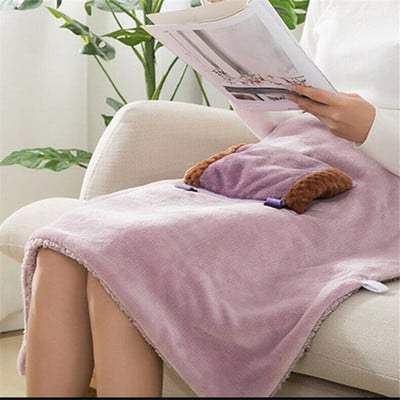 60x80cm elektrická vyhrievacia deka do auta, mobilná vyhrievacia deka do auta, ramenný vyhrievací šál, USB adaptér, AC mäkká zimná teplá zdravotná starostlivosť