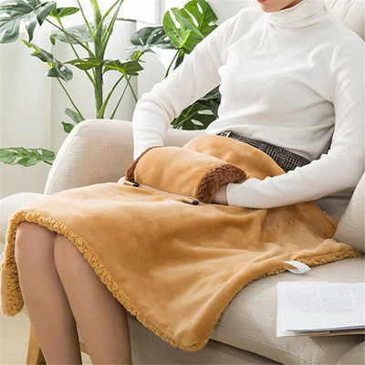 60x80cm elektrická vyhrievacia deka do auta, mobilná vyhrievacia deka do auta, ramenný vyhrievací šál, USB adaptér, AC mäkká zimná teplá zdravotná starostlivosť