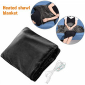 Pătură de încălzire USB șal, control inteligent de temperatură flanel, pernă de încălzire lavabilă, încălzitor mai gros, pătură moale de încălzire