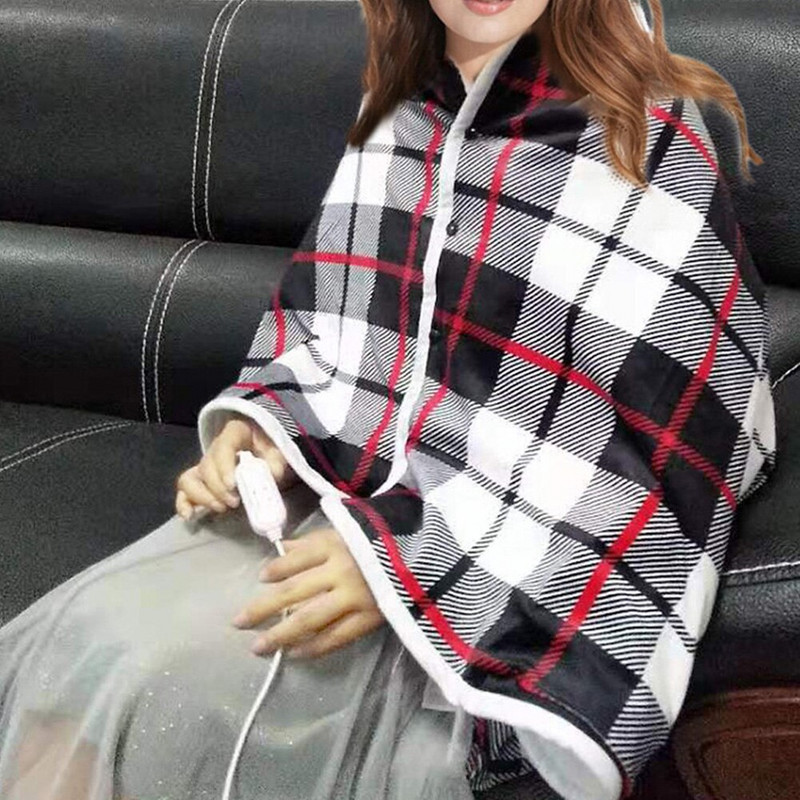 Mink Velvet Nositeľná elektrická deka Multifunkčný teplý koberec Elektrický matrac Funkcia časovača Domáca kancelária Chrbtový ohrievač kolien