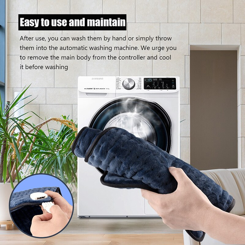 Elektrická vyhrievacia podložka na prikrývku, prateľná v práčke, 30 cm * 60 cm, zimná ohrievacia podložka, termostat pod prikrývku, ohrievač kobercov