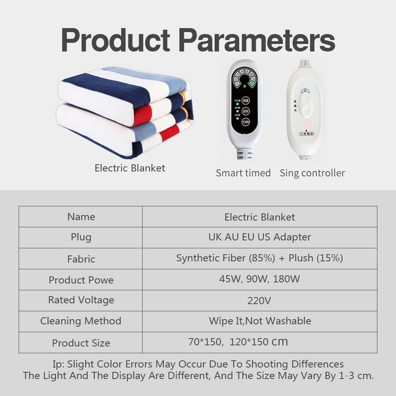 Elektrická deka, hrubší ohrievač, vyhrievaný termostat, tepelná deka, jeden matrac, 220 V, bezpečnostný fyzioterapeutický zimný ohrievač tela
