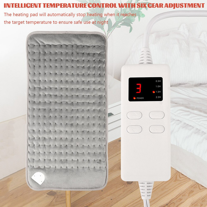 6-stupňová elektrická vyhrievaná deka s inteligentným ovládaním teploty, multifunkčná vyhrievacia podložka na nohy pre domáce použitie