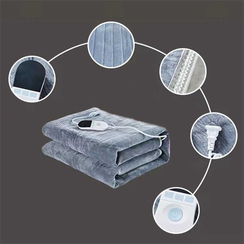 110-220V Jednoduchý Dvojitý Ohrievač Tela Elektrický Matrac Termostat Elektrická Deka Bezpečnostná Elektrická Vykurovacia Deka Teplá