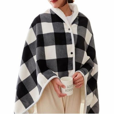 Elektricky nastaviteľná vyhrievaná deka s časovaním, teplá USB šál, flanelová deka, zimná teplá domáca vyhrievaná deka 140x80cm