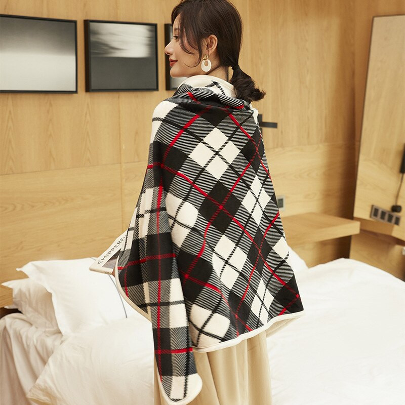 Elektricky nastaviteľná vyhrievaná deka s časovaním, teplá USB šál, flanelová deka, zimná teplá domáca vyhrievaná deka 140x80cm