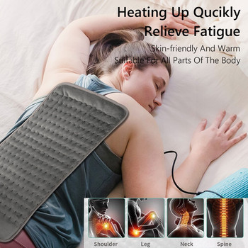 Нагревател По-топло Електрическо одеяло Регулируемо зимно 6-степенно отопление Подложка за физиотерапевтична терапия Врат, Корем, Рамо, Постелка за болки в гърба