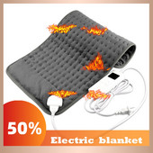 Elektrická deka, nastaviteľná zimná vykurovacia deka, ohrievač deky, fyzioterapeutická podložka, krk, chrbát, 6 úrovní, bolesť žalúdka a ramien