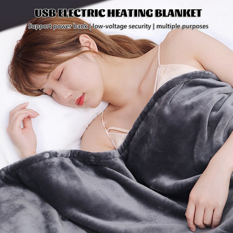 USB elektrická deka vyhrievaná 5V ohrievacia vyhrievacia šálová deka do postele zahustená pre domáce zimné vonkajšie kempovanie domáce potreby