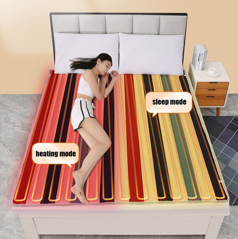 Pătură electrică 140w iarnă Siguranța casei Încălzire cu temperatură constantă Pătură caldă Încălzitor și pernă dublu inteligent