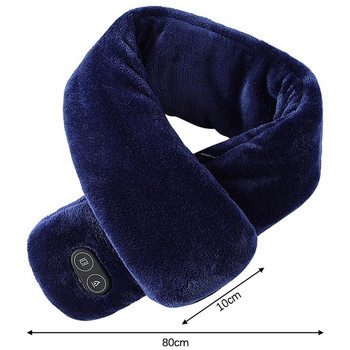 USB Θερμαινόμενο Χειμερινό Κασκόλ Έξυπνο Θερμαινικό Μασάζ Προστασία Ώμων Αυχενικής Σπονδυλικής Στήλης Απαραίτητο τον Χειμώνα Αδιάβροχο Μασάζ Κασκόλ