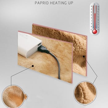 Зимен преносим нагревател Термо одеяло Подгряваща подложка Ръце Коляно Многофункционално преносимо електрическо нагревателно одеяло Домашно USB зареждане