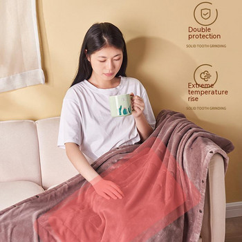 Ηλεκτρική κουβέρτα με θερμοστάτη βελούδινη κουβέρτα για υπνάκο γραφείου Θερμαινόμενη κουβέρτα με σάλι Χειμερινή θερμότερη κουβέρτα κρεβατιού για USB δωματίου