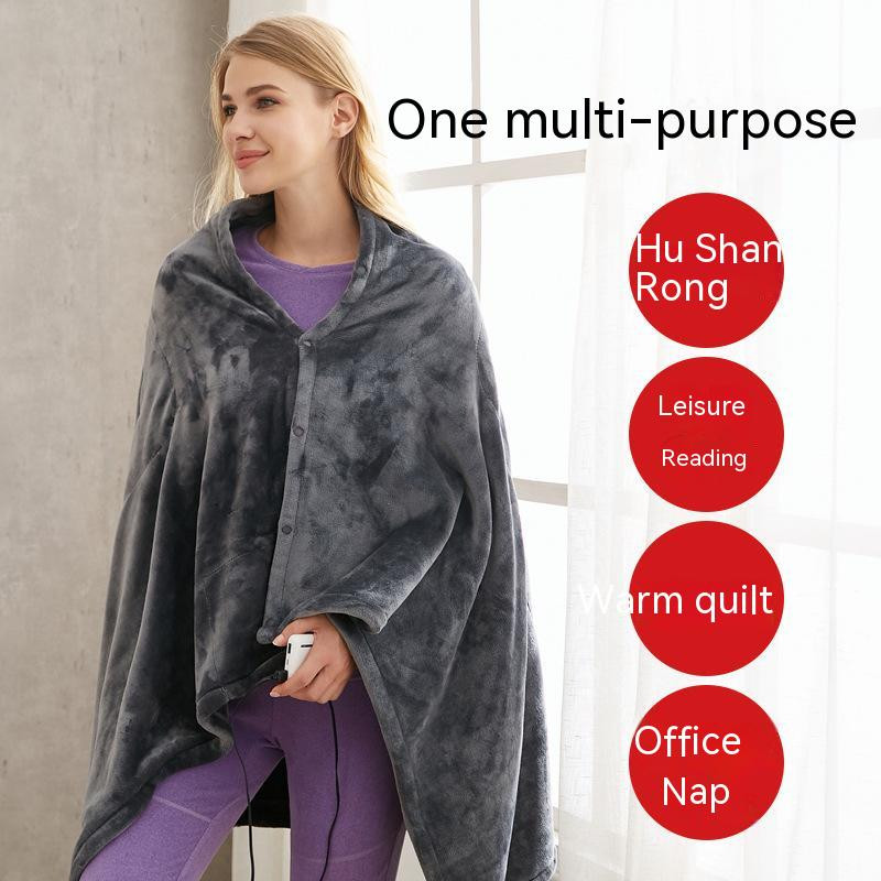 Pătură electrică Pătură încălzită de pluș Pătură pentru pui de somn pentru birou Pătură încălzită pentru iarnă Pătură pentru pat pentru cameră alimentată de Power Bank