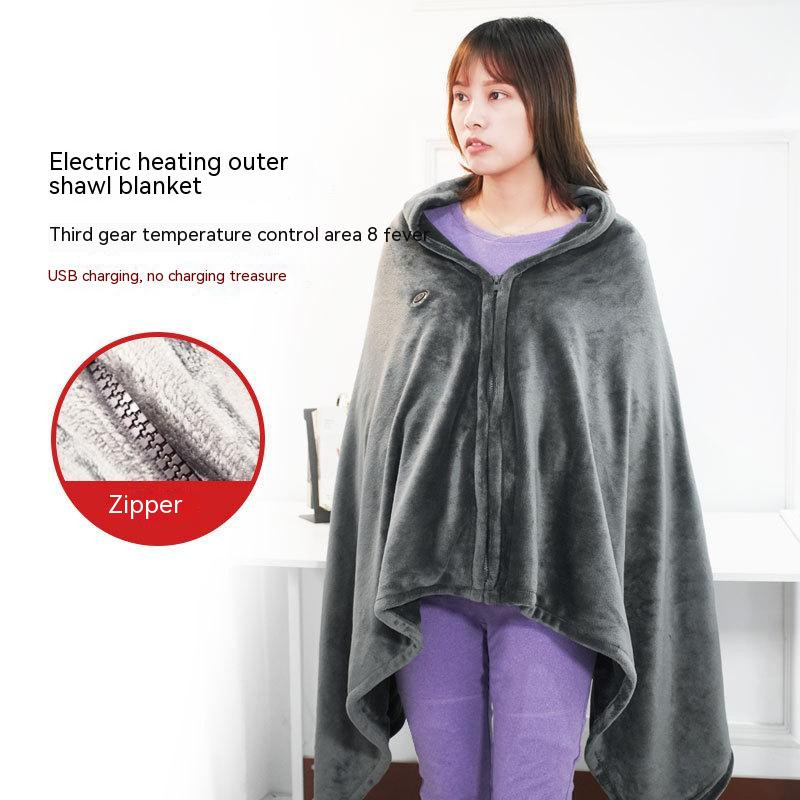 Pătură electrică Pătură încălzită de pluș Pătură pentru pui de somn pentru birou Pătură încălzită pentru iarnă Pătură pentru pat pentru cameră alimentată de Power Bank