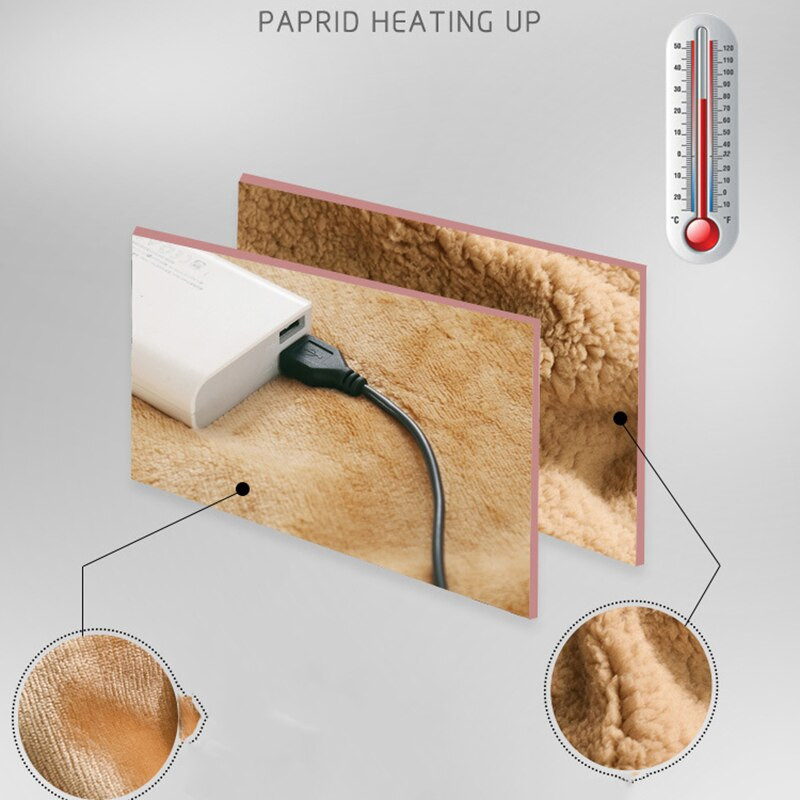 Pohodlná multifunkčná elektrická vykurovacia deka s USB elektrickým vyhrievaným plášťom, nastaviteľné lano, prenosné potreby pre domácu rozkladaciu pohovku