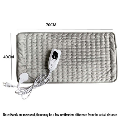 110V-240V elektrická vyhrievacia podložka s časovačom, fyzioterapeutická vyhrievacia podložka na ramená, krk, chrbát, nohu, úľavu od bolesti, zimné teplo